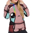 thumbnail image 5 of Lsque The Binding of Isaac Pattern Casual Women's Hoodie,Hooded Sweatshirt with Kangaroo Pocket,Pullover Hoodie with Eye-catching Drawstrings-Medium, 5 of 8