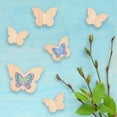 thumbnail image 6 of 12pc 3 Sizes Unfinished Wooden Butterfly Shaped Blocks Tray Plates Blank Cutouts Display Pieces for Home Kitchen Office Shelf Coffee Bar Decor - 1.8cm Thick, 6 of 6