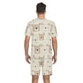 thumbnail image 6 of joogoo Men's Pajama Set Face Of Bears V-Neck Pj Shorts Set 2 Piece Loungewear Sleepwear L, 6 of 7