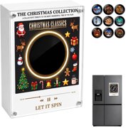Let It Spin Christmas Music Player, Magnetic Fridge Mini Vinyl Turntable with 9 NFC Discs, Custom MP3 Playback