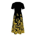 thumbnail image 3 of Baikeli Robes pour Femmes en Liquidation Robes Maxi pour Femmes 2024 Invité de Mariage Robe d'Été Décontractée Imprimé Fleuri Robe Col Rond Tenues Ligne A avec Poches Robes pour Femmes 2024 Printemps Décontracté, 3 of 4