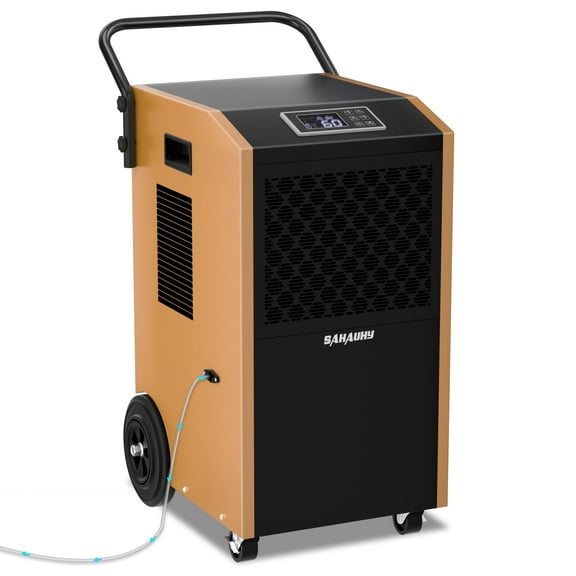SAHAUHY 168 Pints Commercial Dehumidifier with Pump and Drain Hose for Basements Home and Large Spaces up to 7,200 Sq Ft