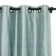 thumbnail image 3 of TWOPAGES Luxury Black Grommet 42 W X 102 L Inch Curtain 100% Dupioni Silk Light Filtering Drape for Bedroom, 1 Panel, Aqua, 3 of 6