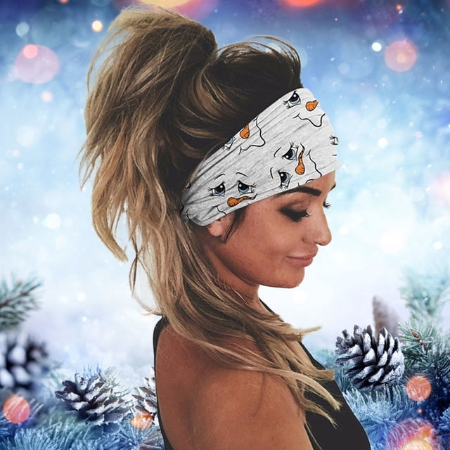 Bandeau Imprimé pour Femmes Bandeau Élastique Bande pour Cheveux Bandana Bandeau