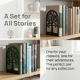 thumbnail image 4 of Unique Bargains Expandable Non-Skid Geometric Bookends With Compartments 2 Pcs Style B, 4 of 5