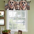 thumbnail image 4 of 2 Pack Valances for Windows, Funny Dog Printed Window Valances for Living Room/Bedroom/Bathroom, Cartoon Diving Dog Cute Light Filtering Kitchen Curtain Valance Window Treatment 60"W x18" L, 4 of 9