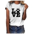 thumbnail image 2 of Pisexur T-Shirts de la Saint-Valentin pour Femmes Grande Taille T-Shirts Graphiques Imprimé Cœur Manches Courtes Col Rond T-Shirts Haut d'Été, 2 of 4