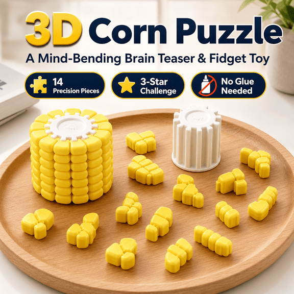 3D Corn Puzzle: A Mind-Bending Brain Teaser for Young Adults