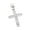 White, variant on Unisex 14K Round Natural Diamond Mini Cross Pendant For Him and Her (White Gold)