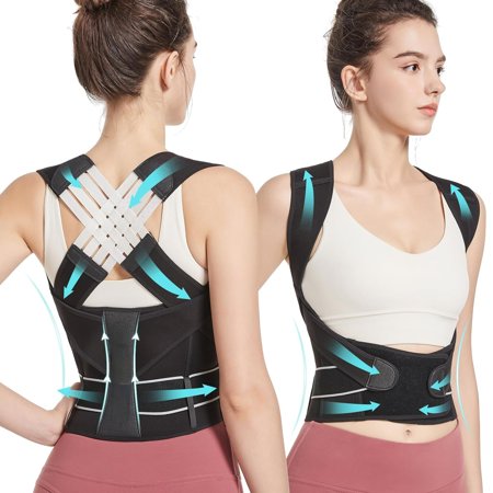 Instant Posture Corrector Adjustable Back Straightener for Men and Women Relieves Neck, Shoulder and Back Pain Provides Support (X-Large(147-1911b))