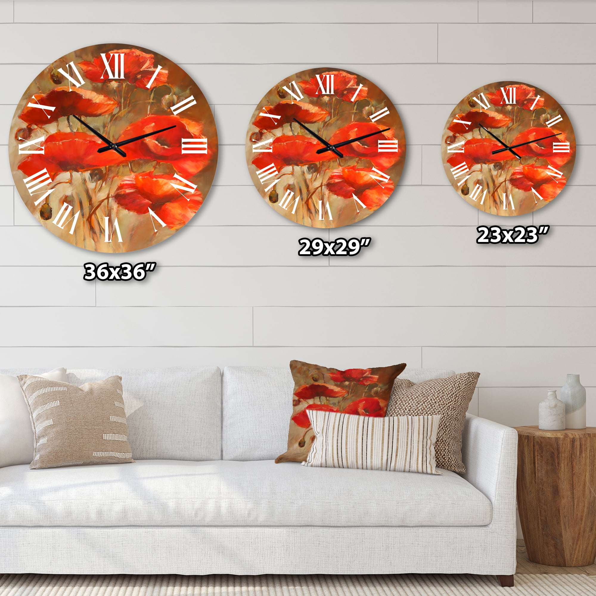 Designart 1 in Quartz Traditional Wall Clock