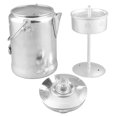 thumbnail image 3 of Aluminum Coffee Pot 9-Cup Percolator Camping - Lightweight Portable Coffee Maker Outdoor Brew Gear, 3 of 6