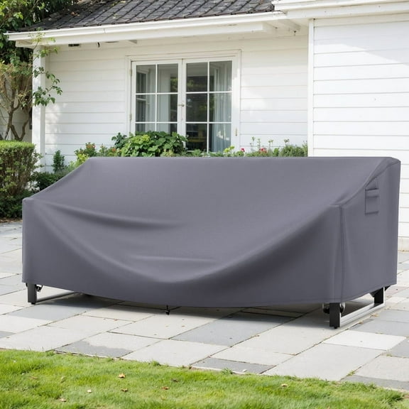 PARKWELL Patio Furniture Covers Waterproof,Outdoor 3-seater Sofa Cover,Outside Table and Chair Covers,Heavy Duty 600D Tough Oxford Cover Grey 83L x 34W x 28H inch