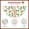 thumbnail image 4 of Daiia Cute Carrot Drawing Merry Christmas Tree Skirt , Xmas Large Lace-up Tree Skirt, Santa Snowflakes Rustic Home Decorations New Year Party Farmhouse Decor-48", 4 of 7