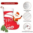 thumbnail image 7 of Cauagu Saying Ho Ho Ho for Christmas Stockings,1-Pack Large Xmas Stocking Holiday and Farmhouse Stocking Fit for Christmas Holiday Party Decoration(17.7*11 Inch), 7 of 7