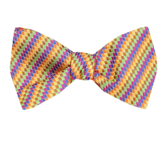 FBTZ-R-140 - Mens Reversible 2 Sided Self Tie Bow Tie