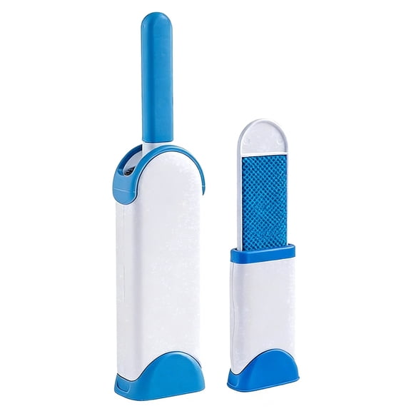 NATPLUS Pet Hair Remover with Self-Cleaning Base, Double-Sided Lint Brush for Dog & Cat Fur, Reusable Clothes Cleaner for Furniture, Couch & Carpet