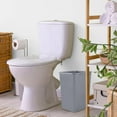 thumbnail image 3 of Superio Plastic Trash Can 4.5 Gallon Slim Garbage Can Recycle Bin, Medium Waste Bin for Under Desk, Kitchen Cabinet, in Office, Bedroom, Bathroom, College Dorm Room, Indoor and Outdoor - 18 Qt (Grey), 3 of 5