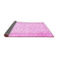 thumbnail image 2 of Ahgly Company Indoor Round Abstract Pink Contemporary Area Rugs, 3' Round, 2 of 4