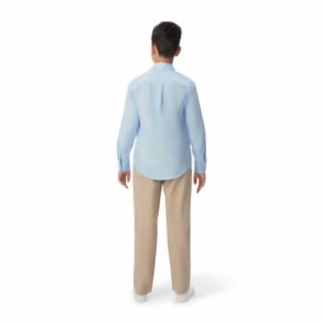 French Toast Boys School Uniform Long Sleeve Classic Button-Up Dress Shirt, Sizes 4-20 & Husky
