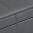 thumbnail image 5 of Trent Home 48" W Rectangle Storage Ottoman Bench in Stone Gray Faux Leather, 5 of 6