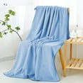 thumbnail image 3 of Taotanxi Fleece Throw Blanket Extra Large, Super Soft and Warm Blankets for Couch, Sofa and Bed Waffle Textured, Cozy, Fuzzy and Lightweight (Blue, 27x55 Inches), 3 of 6