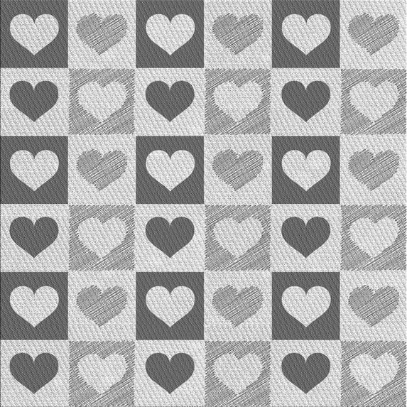 Ahgly Company Indoor Square Patterned Gray Area Rugs, 4' Square