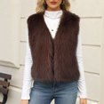 thumbnail image 6 of Roncen Women's Winter Sleeveless Vest - Short Faux Fur Coat with Solid Color Design - Warm Insulated Outerwear Jacket for Cold Weather, 6 of 6
