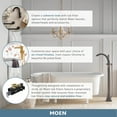 thumbnail image 5 of Moen S905 90 Degree Floor Mounted Tub Filler - Nickel, 5 of 6