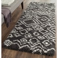 thumbnail image 5 of SAFAVIEH Belize Haven Abstract Plush Shag Area Rug, Ivory/Charcoal, 4' x 6', 5 of 6