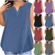 thumbnail image 1 of Ropa para adolescentes,Camisola de cuello en V para mujer, sin mangas, con botones, de imitación de tela, corte entallado, ideal para uso diario y en casa, sopatenor, 1 of 9
