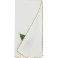 thumbnail image 4 of Fennco Styles Embroidered Christmas Tree Whip Stitch Cloth Napkins 18" W x 18" L, Set of 4 - White Holiday Cotton Dinner Napkins for Winter Festivals, Christmas, Banquets, and Special Events, 4 of 4
