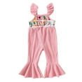 thumbnail image 1 of MIASHUI Barboteuse Fille Imprimé Floral Manches à Volants Tenue Décontractée d'Été Mignonne pour Filles Fêtes Plage École, 1 of 8