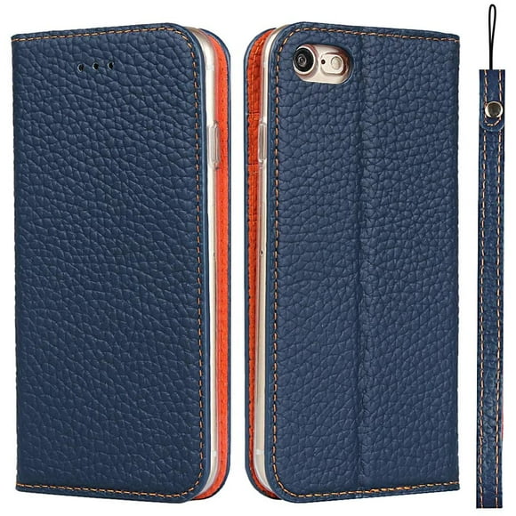 SailorTech for iPhone SE 2020/SE2 Wallet Case, iPhone 7/8 Litchi Skin Leather Case Flip Folio Case with Card Slots,