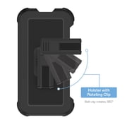onn Rugged Phone Case with Holster for Samsung Galaxy S23 Ultra 5G - Black