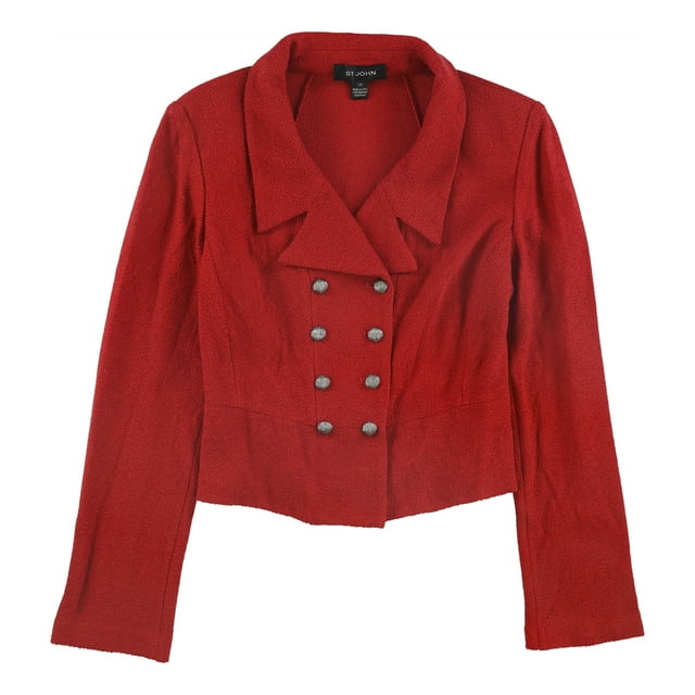 Chaqueta recortada St. John Gail para mujer, rojo, 10