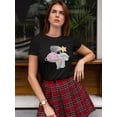 thumbnail image 1 of Unicorn Planet Shooting Star Shaped T-Shirt Women -Image by Shutterstock, Female x-Large, 1 of 4
