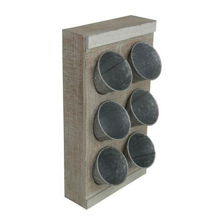

6 Pot Wood Frame Wall Decor