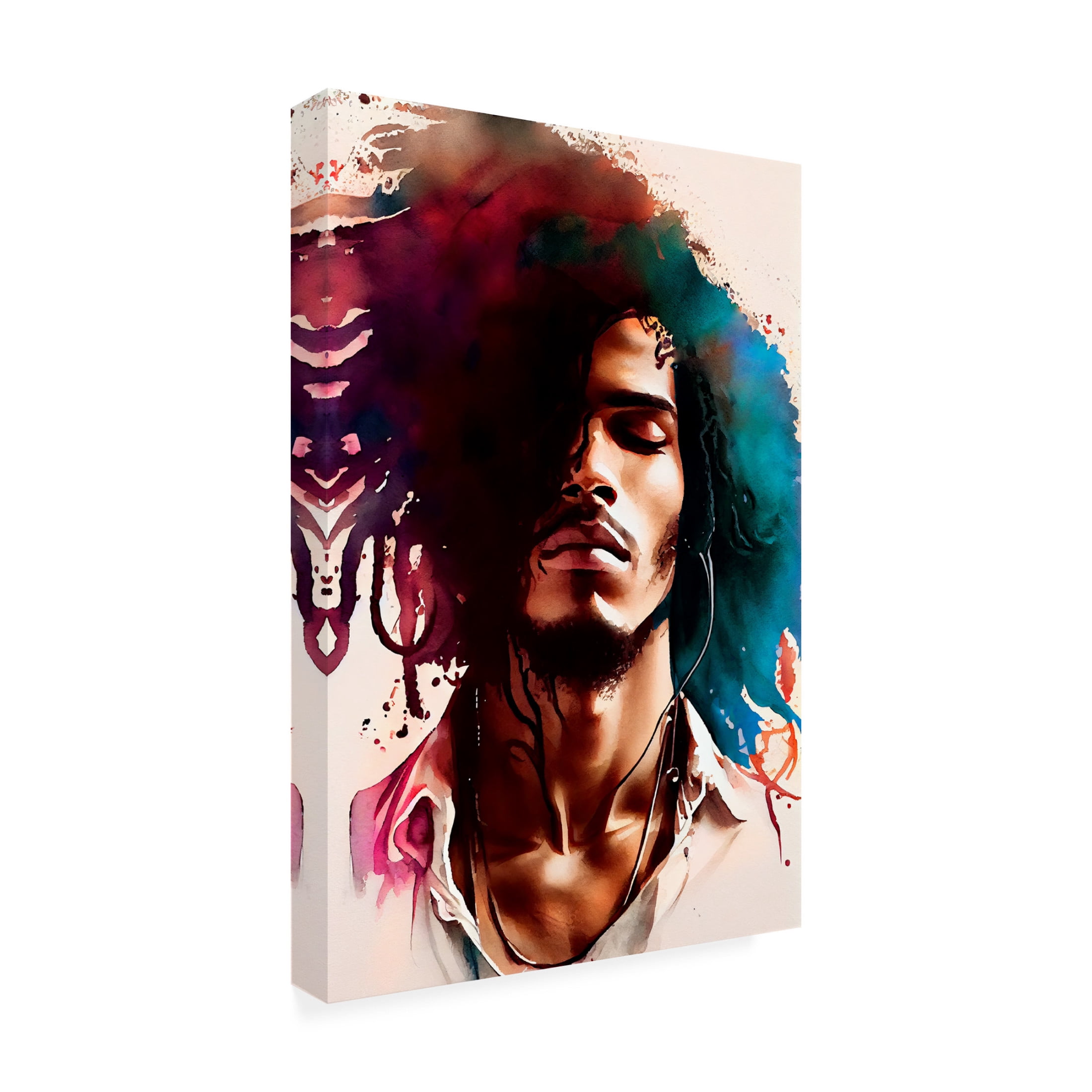 Canvas Wall Art - Sasha 'Music Man IV' Wall Art for Living Room, Bedroom, or Office Décor by Trademark Fine Art - 16 x 24 Inches