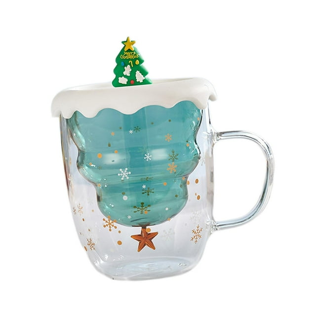 Taza de Café de Vidrio de Doble Pared Macarena Aislada Transparente Gruesa de Alto Contenido de Borosilicato