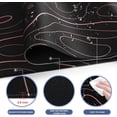 thumbnail image 6 of Topographic Mouse Pad, Gaming Mouse Pad, Extended Kanagawa Desk Pad, 35.4x15.75in XXL Mouse Pad with Non-Slip Rubber Base, Anime Mice Pad Desk Mat, Grey 2, 6 of 7