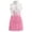 Pink, variant on lnmuld Girls Camo Flag Print Half-Zip Sleeveless Tennis Dress Size:10-11 Years