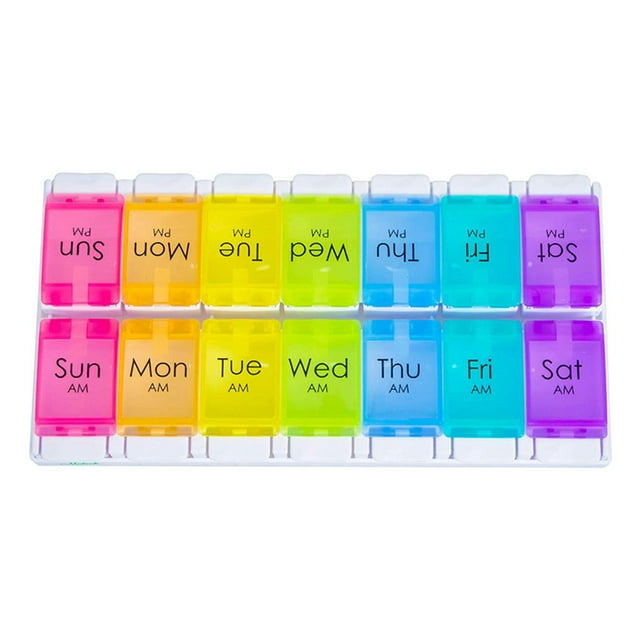 Pastillas Organizador Estuche Iris Recordatorio Diario Estuche Para Medicamentos Almacenamiento Sunnimix Funda billetera para tableta
