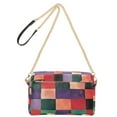 thumbnail image 2 of FORMRS Women Crossbody Purse with Chain Strap Vegan Leather Shoulder Handbag, Red and Purple Plaid Pattern, 2 of 7