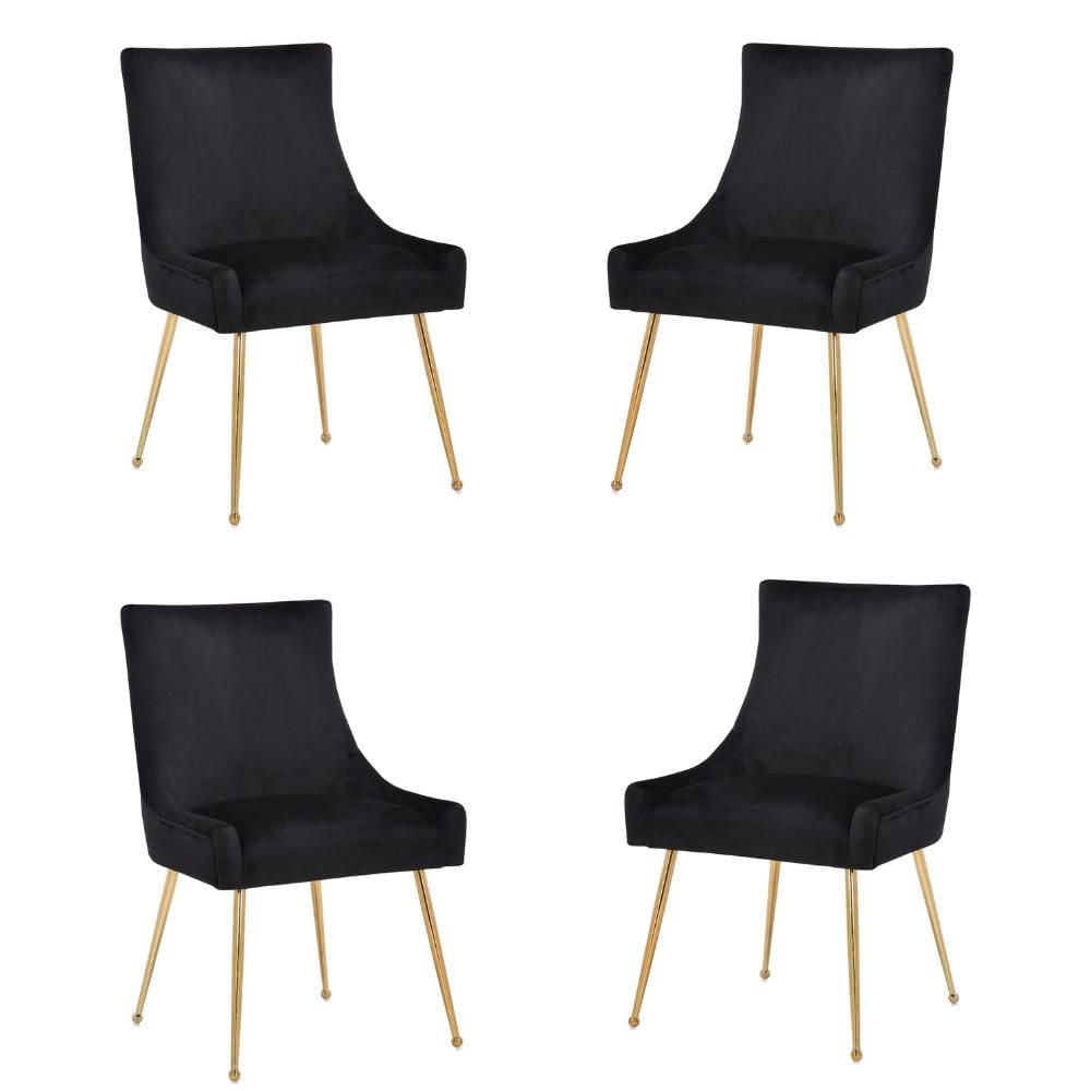 CHAISE HEYE II en noir ENSEMBLE DE 4