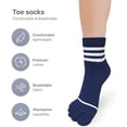 thumbnail image 4 of 5Pairs Womens Girls Toe Socks Five Fingers Cute Colorful Ankle Athletic Running Toe Seperated, 4 of 4