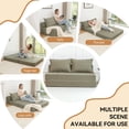 thumbnail image 7 of Folding Sofa Bed, Convertible Sleeper Chair with Pillow, Twin Memory Foam Fold Out Couch with Backrest for Living Room, Green, 7 of 7
