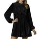 thumbnail image 2 of mfyjkho Vestidos para mujer, Vestido de terciopelo con temperamento para mujer, mono elegante, vestido de noche Vestidos festivos xl, 2 of 9