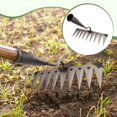 thumbnail image 1 of Colaxi Garden Hoe Garden Hand Rake Manganese Steel Sturdy Agricultural Weeding Rake Weeding Tool for Planting Farm Loosening Digging 9 Tines, 1 of 8