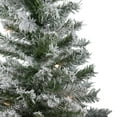 thumbnail image 3 of Northlight 3.5' Prelit Artificial Christmas Tree Potted Flocked Pine - Clear Lights, 3 of 6